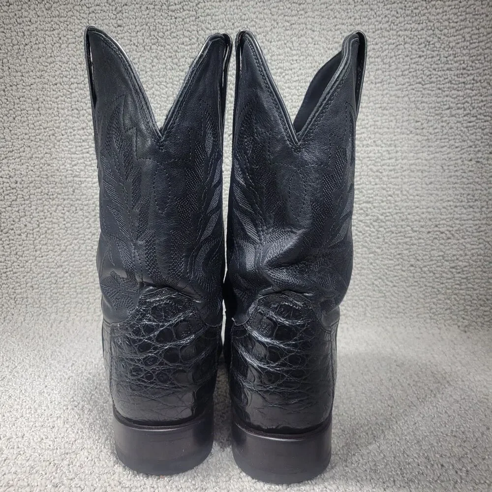 Tecovas The William Men's US Size 15D Midnight Caiman Cowboy Boots